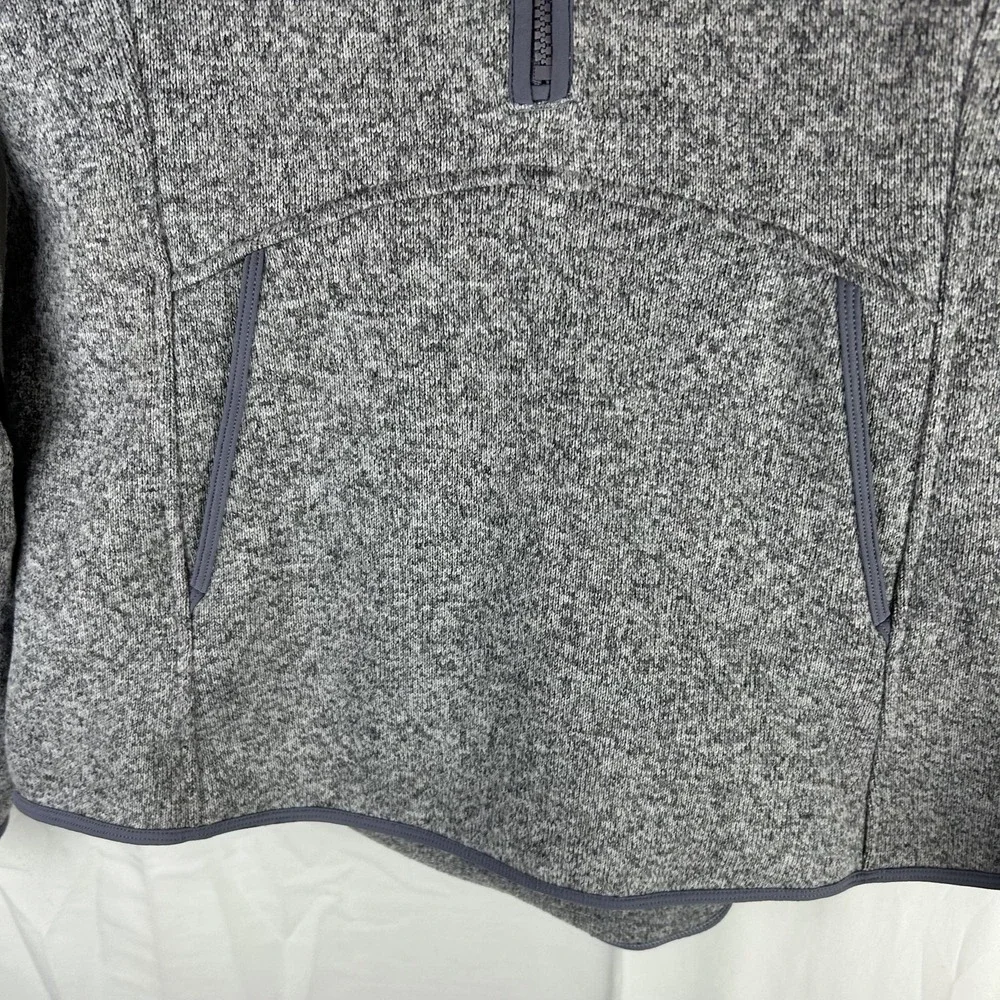 Lululemon Fleece and Thank You 1/2 Zip‎ Hoodie Pullover Women Medium Gray